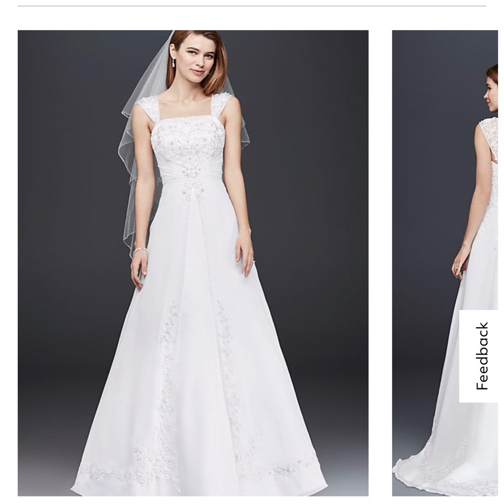 chinese dress ladies White Lace A-Line Front Split Wedding Dresses With Appliques, Bridal Dress,  MW191 main image 1